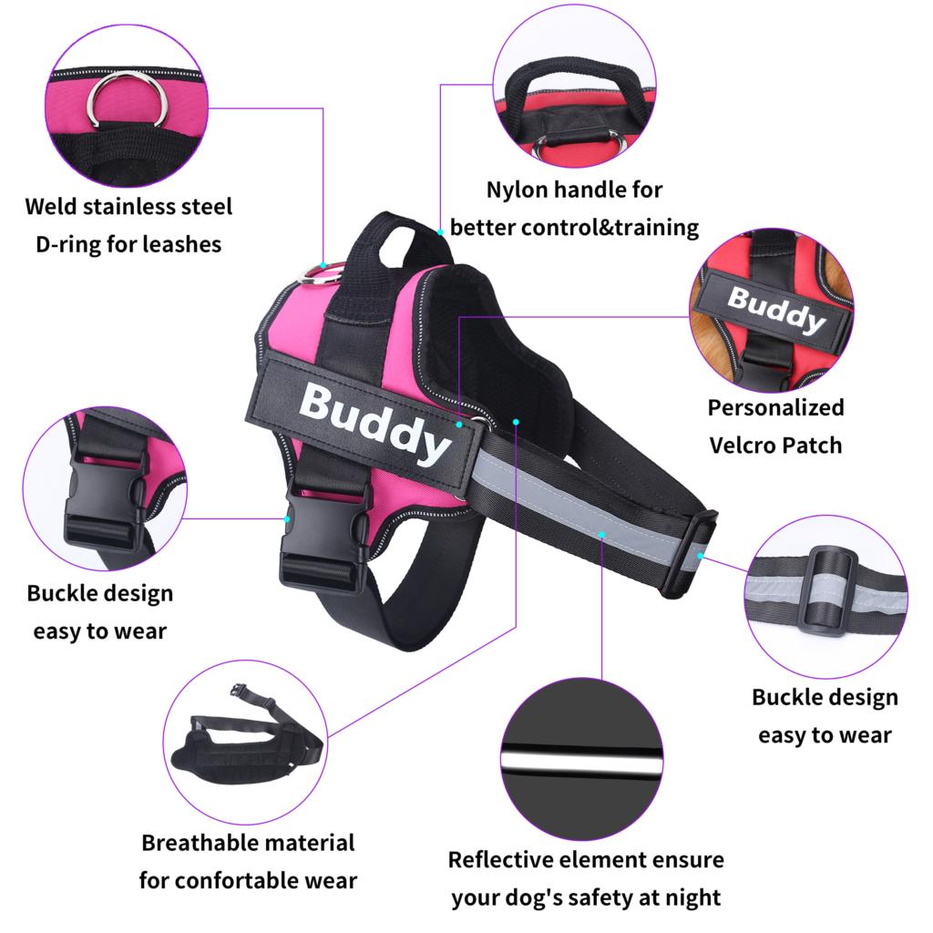 NO PULL Reflective Breathable Dog Harness